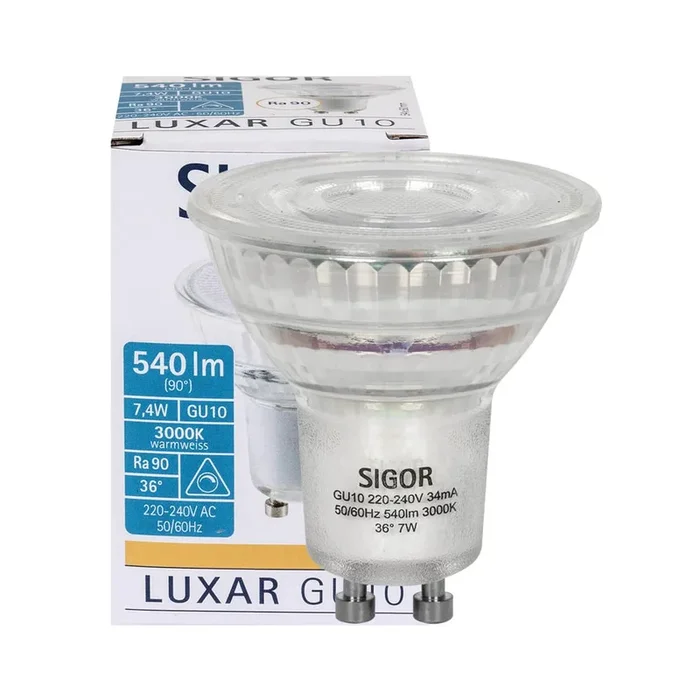 LED-Reflektorlampe 7,4W 540lm PAR16 LUXAR GU10 3000K