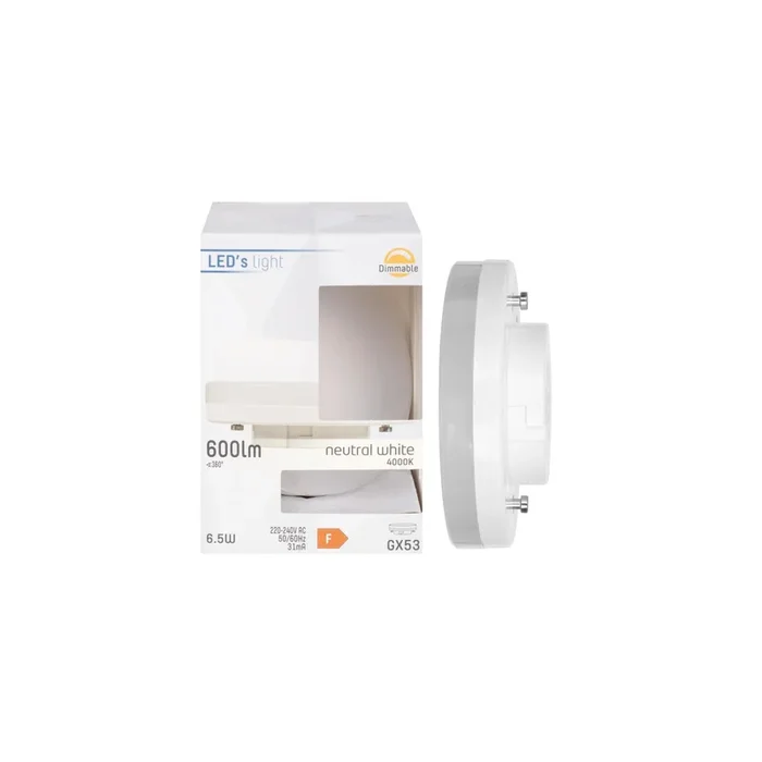 LED-Reflektorlampe GX53/6,5W 600 lm 4000K neutralweiß dimmbar
