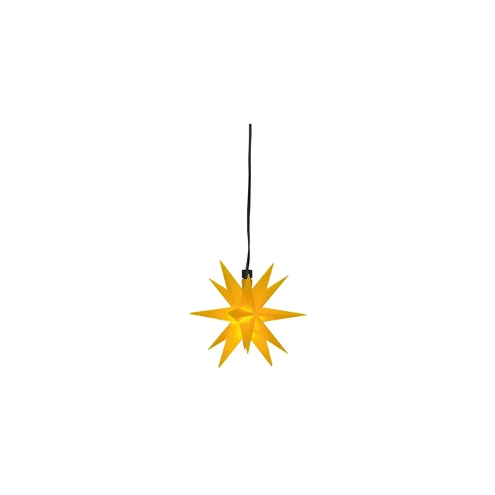 LED Stern IP44 Ø12 cm gelb mit Fernbedienung