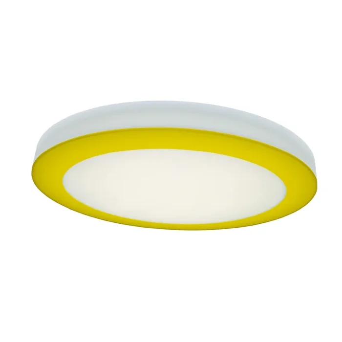 LED Wand- und Deckenleuchte ASCAR DALI, IP20, � 33.5cm, 230V, CRI80, DALI dimmbar, Stahl / Acryl, 16W 3000K, gelb