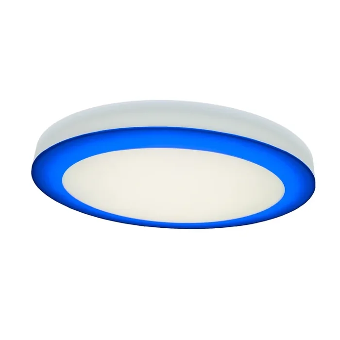 LED Wand- und Deckenleuchte ASCAR DALI, IP20, � 43.5cm, 230V, CRI80, DALI dimmbar, Stahl / Acryl, 27W 4000K, blau