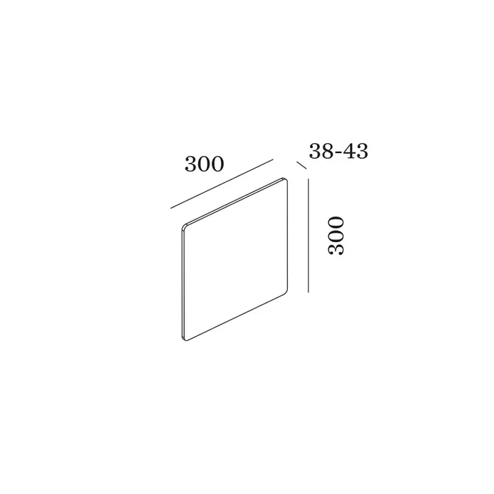 LED Wandleuchte MILES 3.0 CARR�, indirekt, 30 x 30cm, 8W 2700K, CRi >90, dimmbar, Marmor schwarz