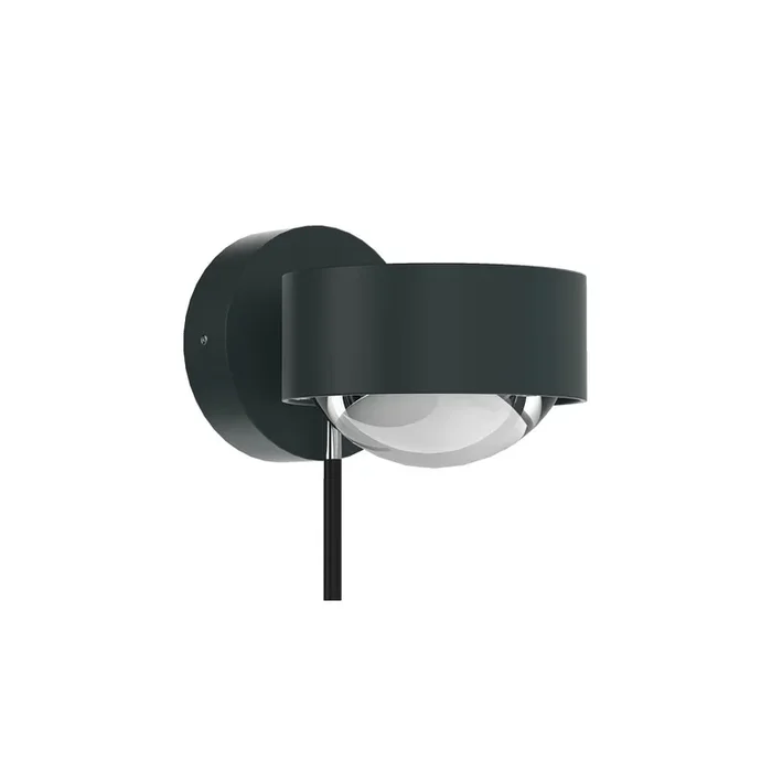 LED Wandleuchte PUK MINI WALL +, � 8cm, Up/Down, 16W 2700K, CRi 90, dimmbar, drehbar, ohne Linse, anthrazit matt/chrom
