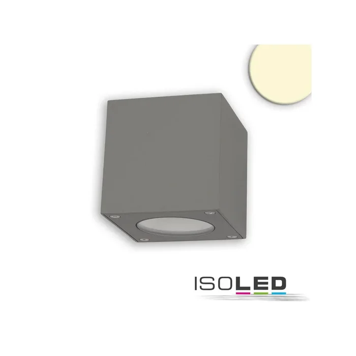 LED Wandleuchte Up&Down 2x3W CREE, IP54, silbergrau, warmweiß