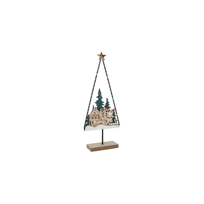 LED-Weihnachtsleuchter SANTA 10 warmweiße LEDs