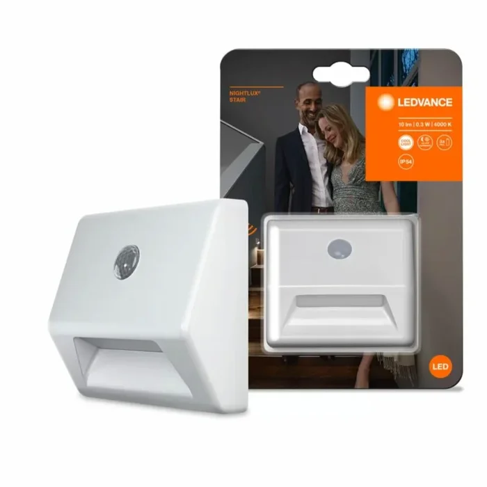 Ledvance LED Nightlux Stair Batterie Nachtlicht Leuchte 0,25W 10lm Kaltweiß Bewegungssensor