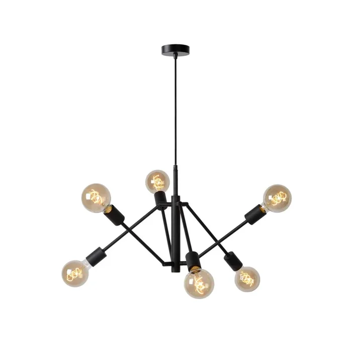 Lester hanglampen 6xe27 zwart