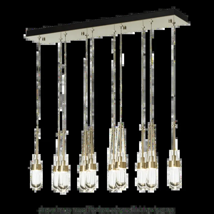 Link 10-Light Clear Glass Pendant – White