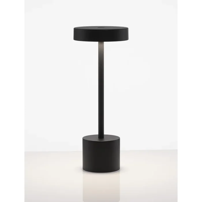 Lyora – Design-Tischleuchte Fumo Wiederaufladbar Schwarz