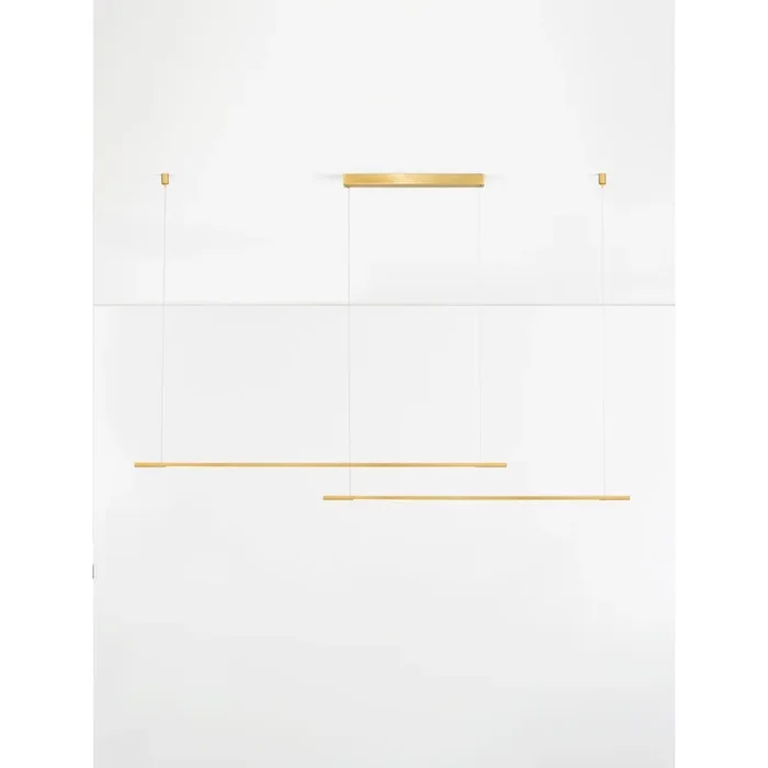 Lyora – Schlanke Pendelleuchte Brillia gold 161cm