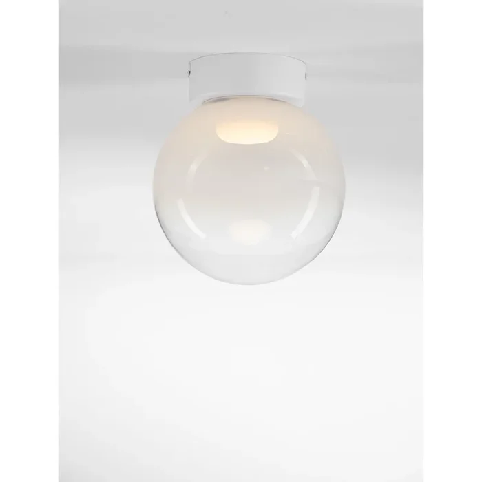 Lyora – Weiße Deckenleuchte Bolita Glühbirne Ø 20cm