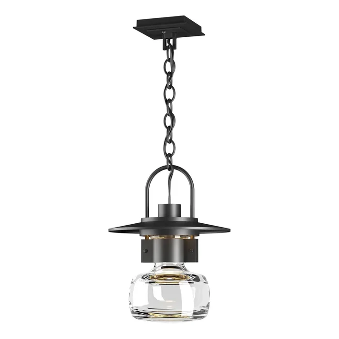 Mason Large Outdoor Ceiling Fixture 1-Light Clear Glass (ZM) in Coastal Black363005-SKT-80-ZM0447