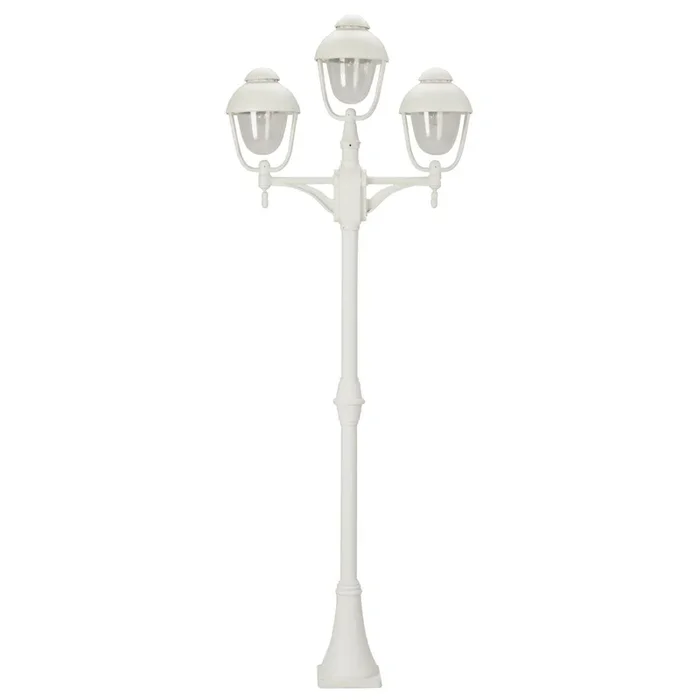 Mastleuchte Alu weiß 3-flammig 682041