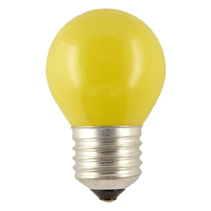 Merkur Glühbirne Tropfen Kugel 15W E27 farbig bunt Gelb Glühlampe dimmbar