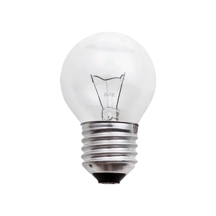 Merkur Glühbirne Tropfen Kugel 25W E27 klar 125V-130V Glühlampe 25 Watt Sonderspannung