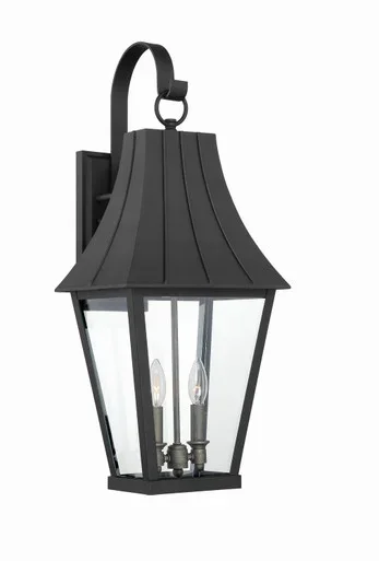 Minka-Lavery Chateau Grande Two Light Outdoor Lantern in Coal W/Gold – 72782-66G