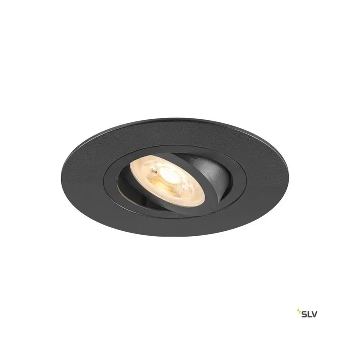 NEW TRIA® 75 XL, Deckeneinbauleuchte, rund, max. 10 W, GU10, schwarz