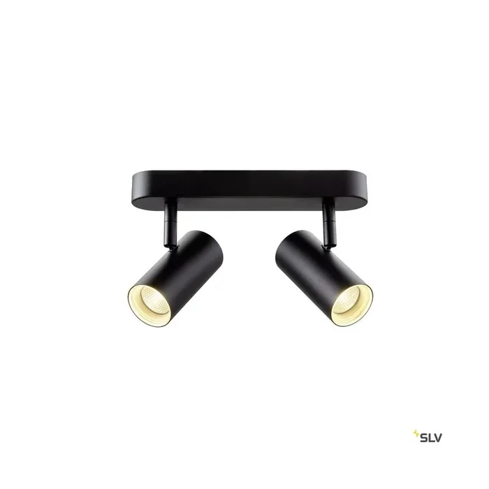NOBLO®, Wand- und Deckenaufbauleuchte, double, rund, 3000 K, 12 W, PHASE, 32°, schwarz