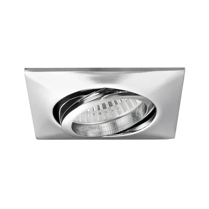 NV-Einbaustrahler BREENA-S, IP20, eckig, 8.3cm, 12V AC, GX5.3 max. 13W, schwenkbar, Zink-Guss, Chrom gl�nzend