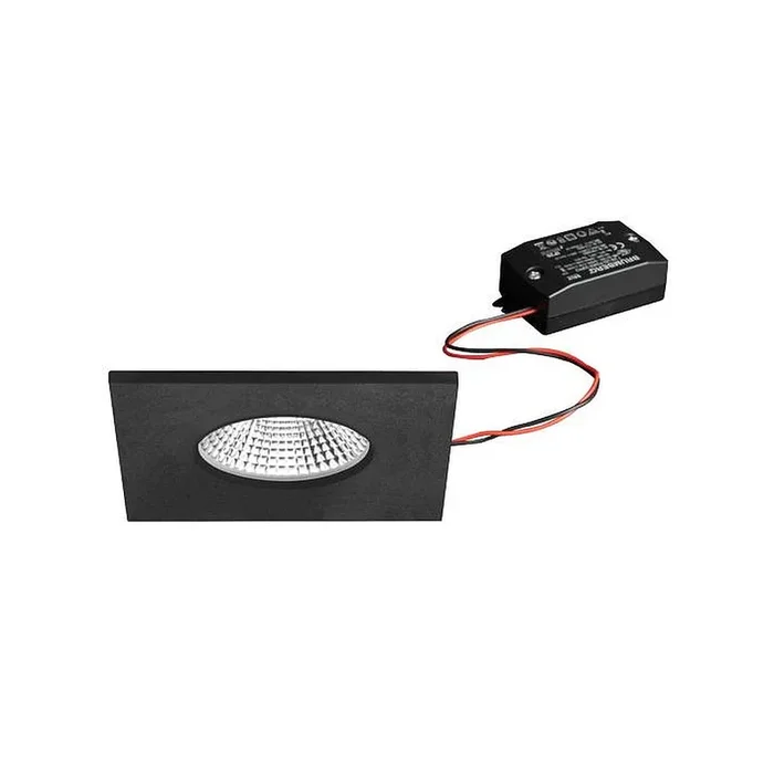 Outdoor LED Einbau-Downlight BB21, IP65, 8.5 x 8.5cm, 230V, 7W 3000K 620lm 36�, schaltbar, starr, schwarz