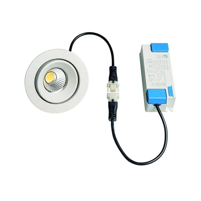 Outdoor LED Einbaustrahler-Set GAIL, IP65, Plug&Play, 6W 2700-4000K (CCT Switch) 600lm 40�, CRi>90, dimmbar, schwenkbar, wei�