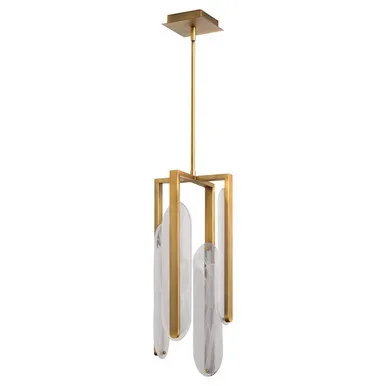 Oxygen Avian LED Pendant in Brushed Brass – 3-8145-56