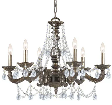 Paris Market Six Light Chandelier (5026-VB-CL-MWP)