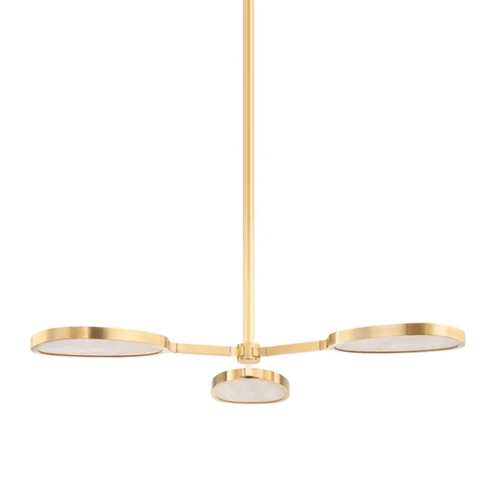 Patras 3-Light Semi Flush in Vintage Brass 38.5L x 38.5W x 5.75H338-03-VB