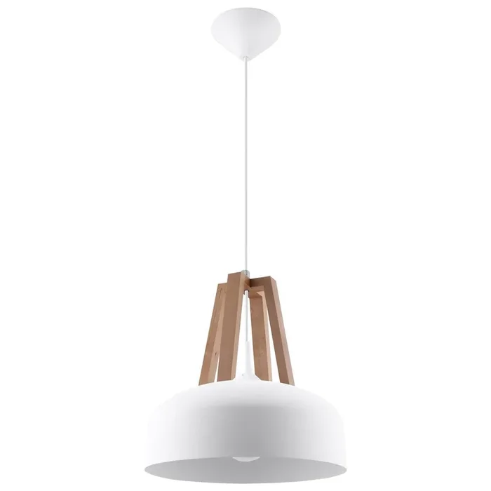 Pendelleuchte CASCO weiß/Natural Holz