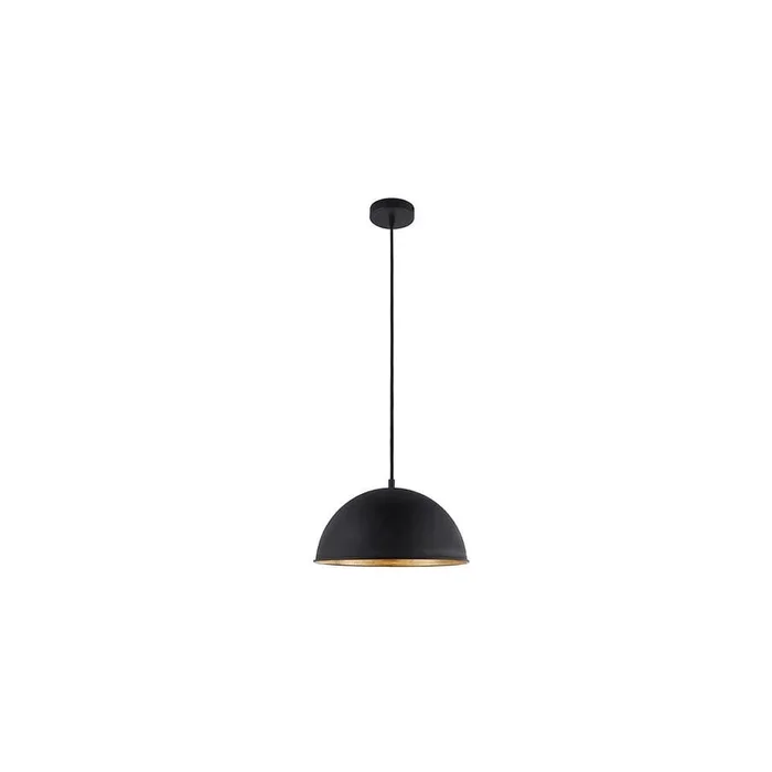 Pendelleuchte NOGATA, � 30cm, E27, Stahl, strukturschwarz / innen strukturgold, schwarz / gold