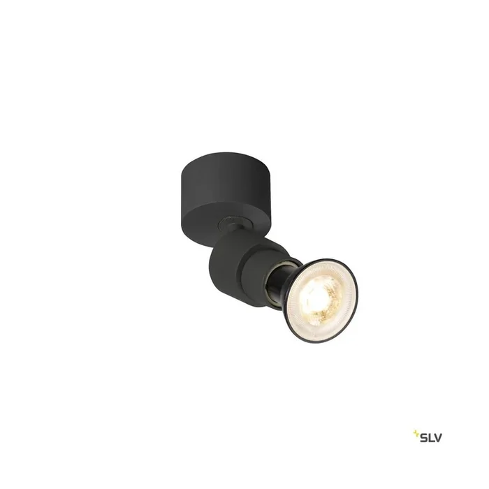 PURI 2.0 Basic, Wand- und Deckenaufbauleuchte, rund, 1x max. 6 W GU10, schwarz
