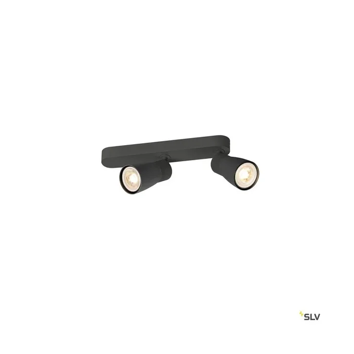 PURI 2.0 Dome, Wand- und Deckenaufbauleuchte, asymmetrisch, 2 x max. 6 W GU10, schwarz
