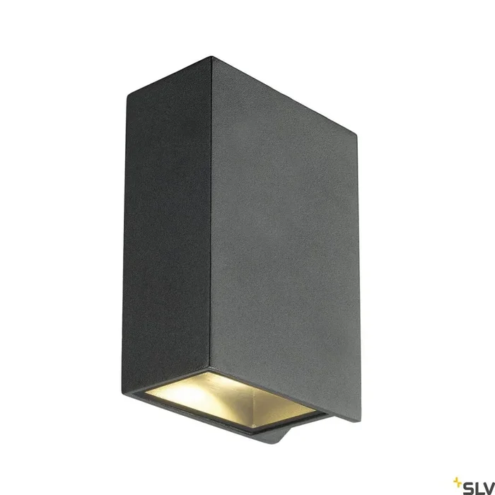 QUAD UP/DOWN 15, Wandleuchte, LED, 3000 K, IP44, eckig, up/down, anthrazit, 3,2 W