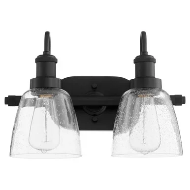 Quorum 508 Vanities Two Light Vanity in Matte Black – 508-2-59