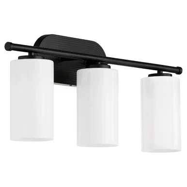 Quorum Belinder Three Light Vanity in Matte Black – 5228-3-59