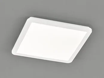 Reality Leuchten Dimmbare LED Deckenleuchte CAMILLUS flache Badezimmerlampe 40x40cm Weiß IP44