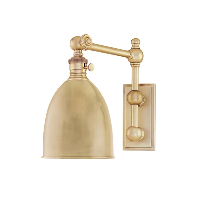 Roslyn 1-Light Wall Sconce in Aged Brass 6L x 6W x 11H761-AGB
