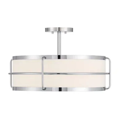 Savoy House Chauncey Four Light Semi-Flush Mount in Chrome – 6-4193-4-11
