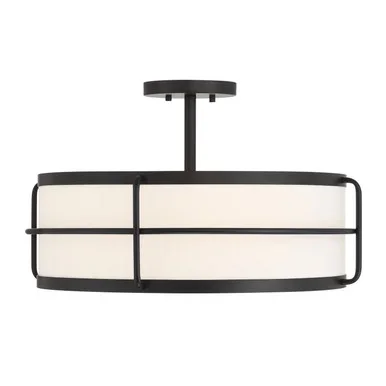 Savoy House Chauncey Four Light Semi-Flush Mount in Matte Black – 6-4193-4-89