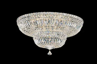 Schonbek Petit Crystal Deluxe 13 Light Flush Mount in Aurelia – 5895-211O