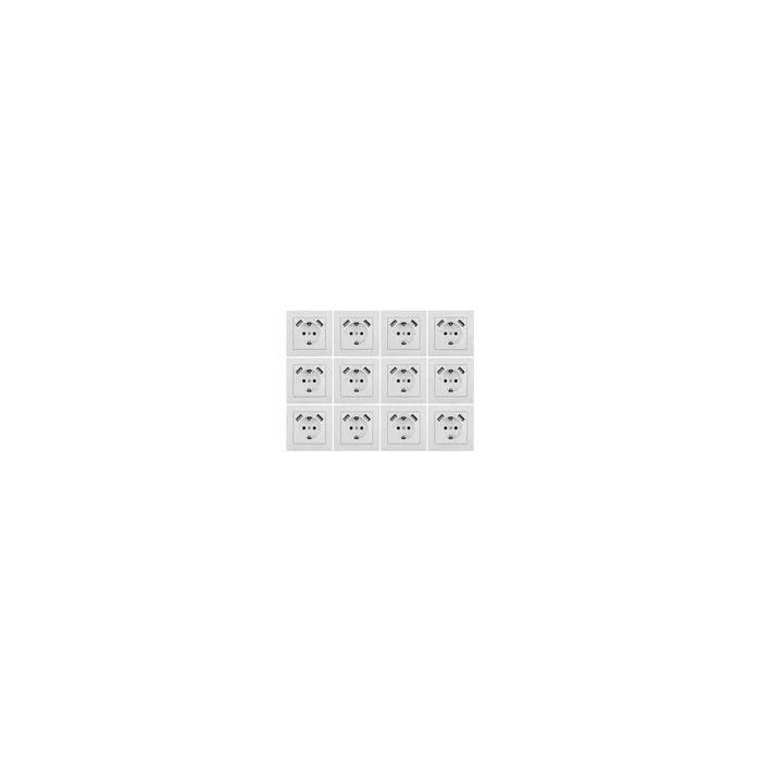 Schutzkontakt-Steckdose mit 2x USB McPower “Flair“ 250V~/16A, 5V/2,1A, 12er-Pack