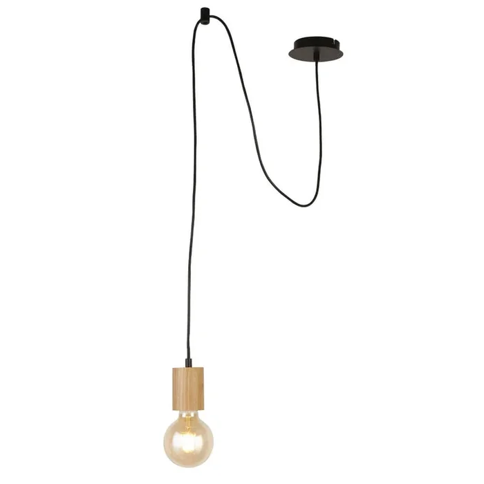 Searchlight – Hängelampe aus Holz Spinny