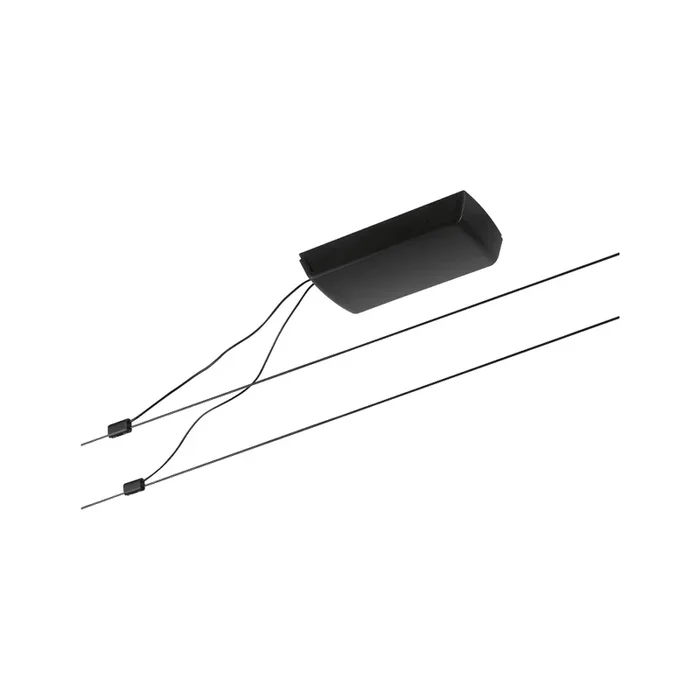 Seilysystem-Basisset WIRE DC, 6 Meter, 230V/12V DC, inkl. Trafo 60W, On-Off, ohne Leuchten, Schwarz matt