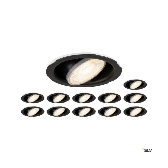 Set bestehend aus 12 x UNIVERSAL DOWNLIGHT PHASE IP20 38°, starr/schwenkbar, ohne Abdeckung