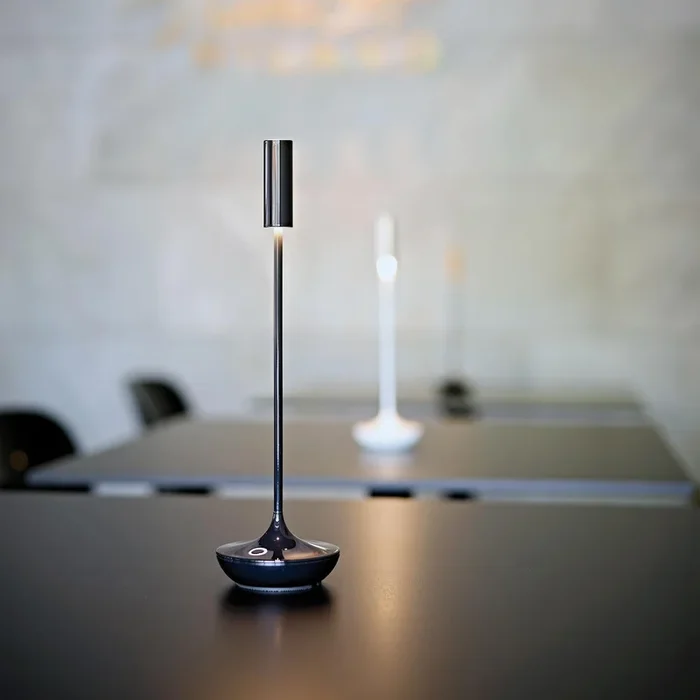 Sigor Akku Tischleuchte Nucandle 1,6W 2700K warmweiß IP54 schwarz