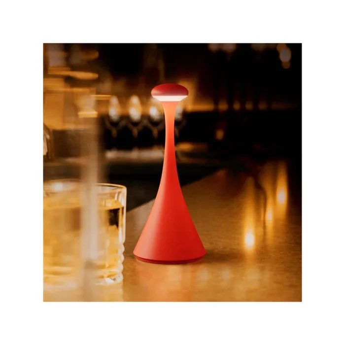 Sigor Akku Tischleuchte Nudrop Mini IP54 21 cm Höhe 1,8W Flex-Mood 2200/2700K feuerrot