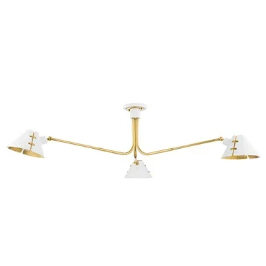 Split Three Light Semi Flush Mount (KBS1752803-AGB/SWH)