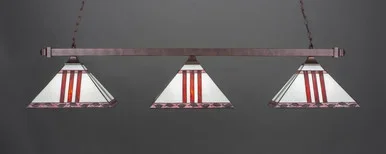 Square Three Light Billiard Bar (403-BRZ-958)