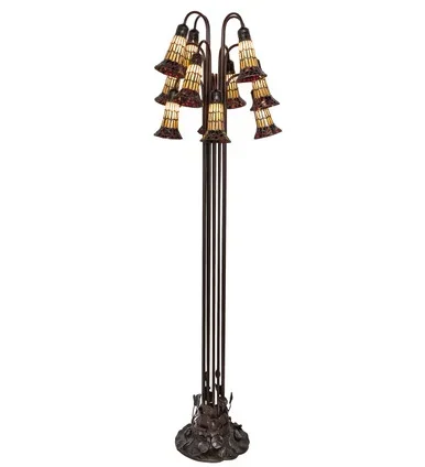 Stained Glass Pond Lily 12 Light Floor Lamp (251698)
