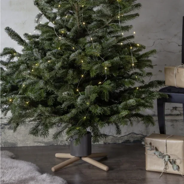 Star Trading Christbaumständer Granig skandinavisches Design für Bäume bis 220 cm Ø 3–11 cm Graubraun